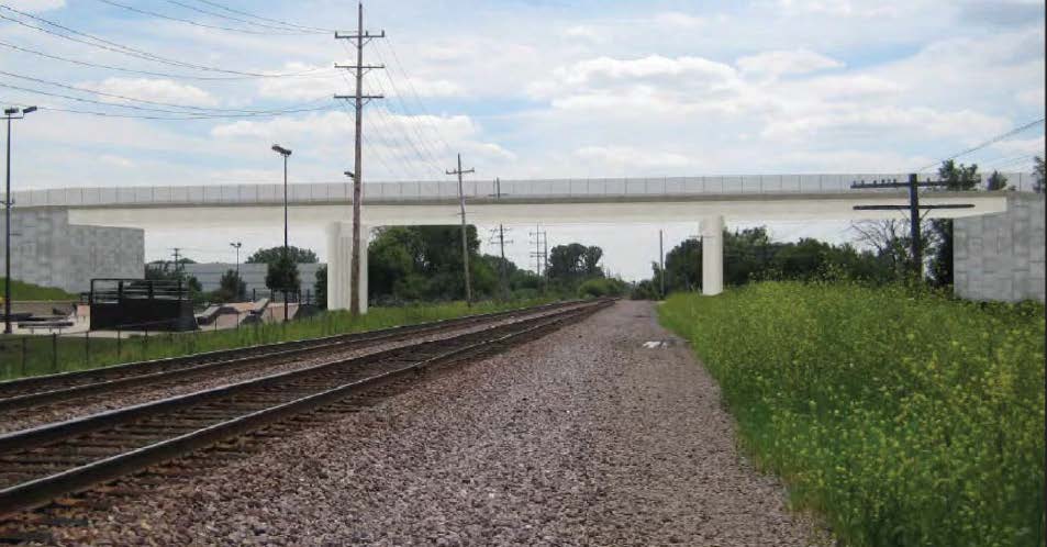 Image of Algonquin Road Overpass at UPPRL looking south.